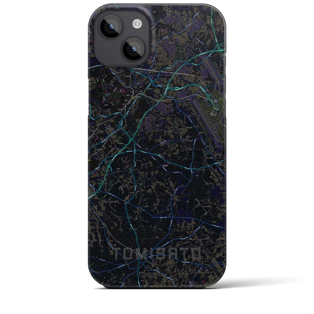 【富里（千葉県）】地図柄iPhoneケース（バックカバータイプ）
