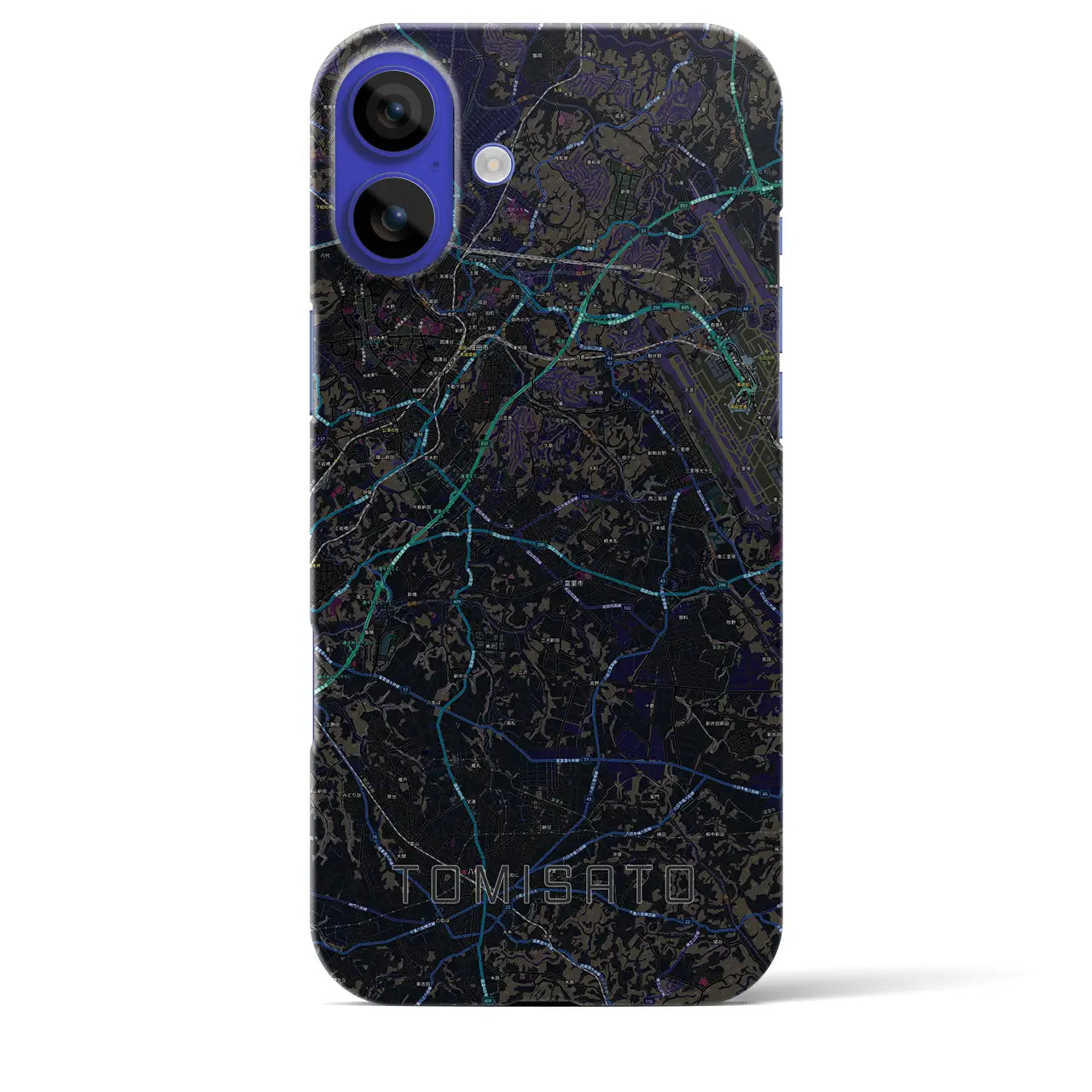 【富里（千葉県）】地図柄iPhoneケース（バックカバータイプ）