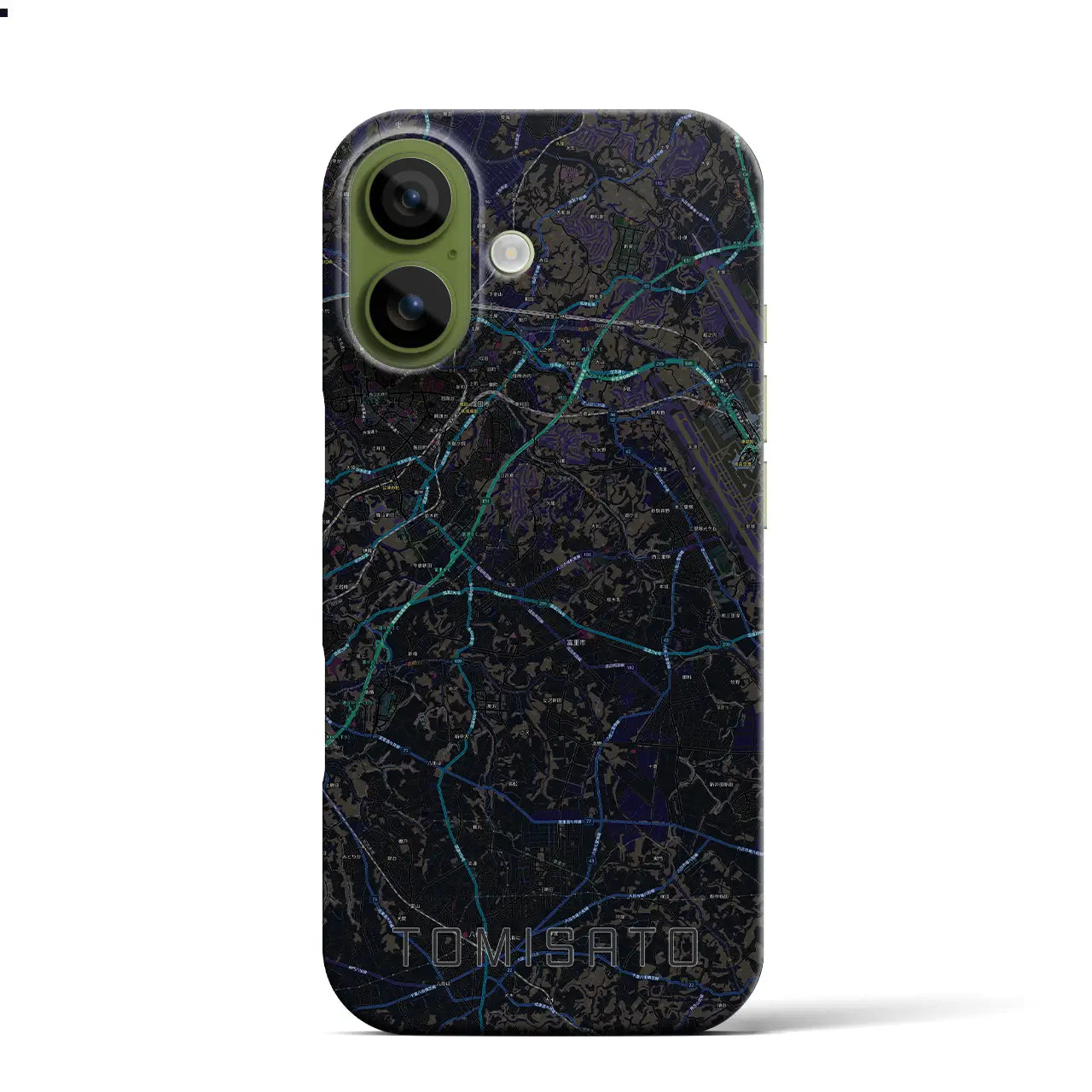 【富里（千葉県）】地図柄iPhoneケース（バックカバータイプ）