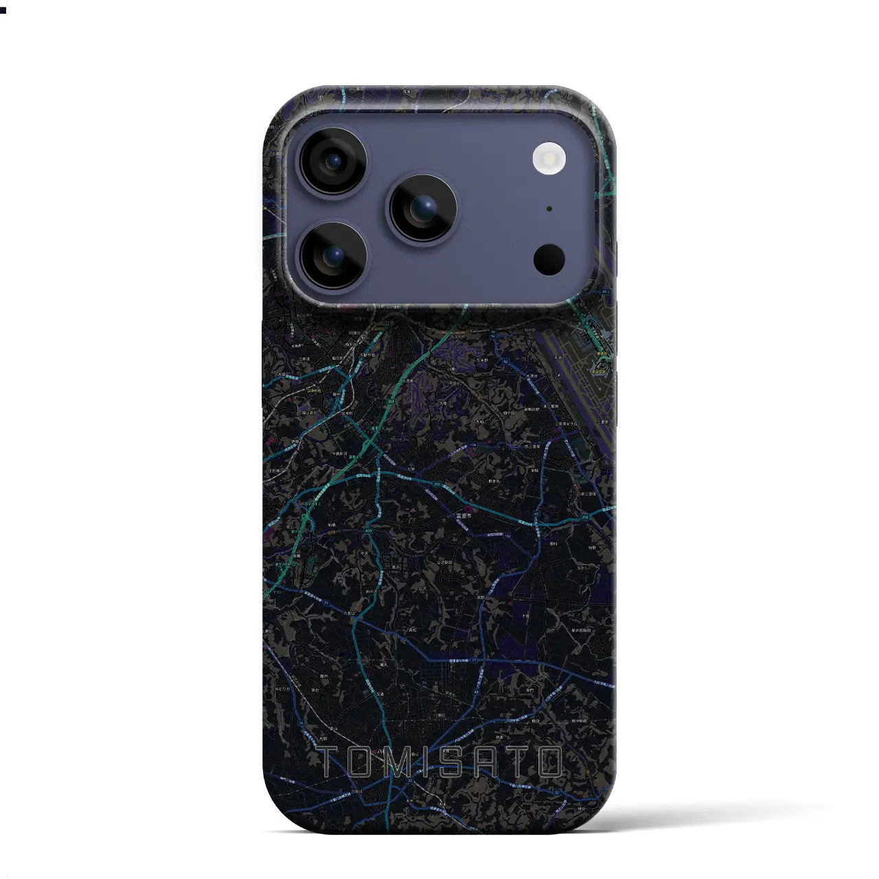 【富里（千葉県）】地図柄iPhoneケース（バックカバータイプ）