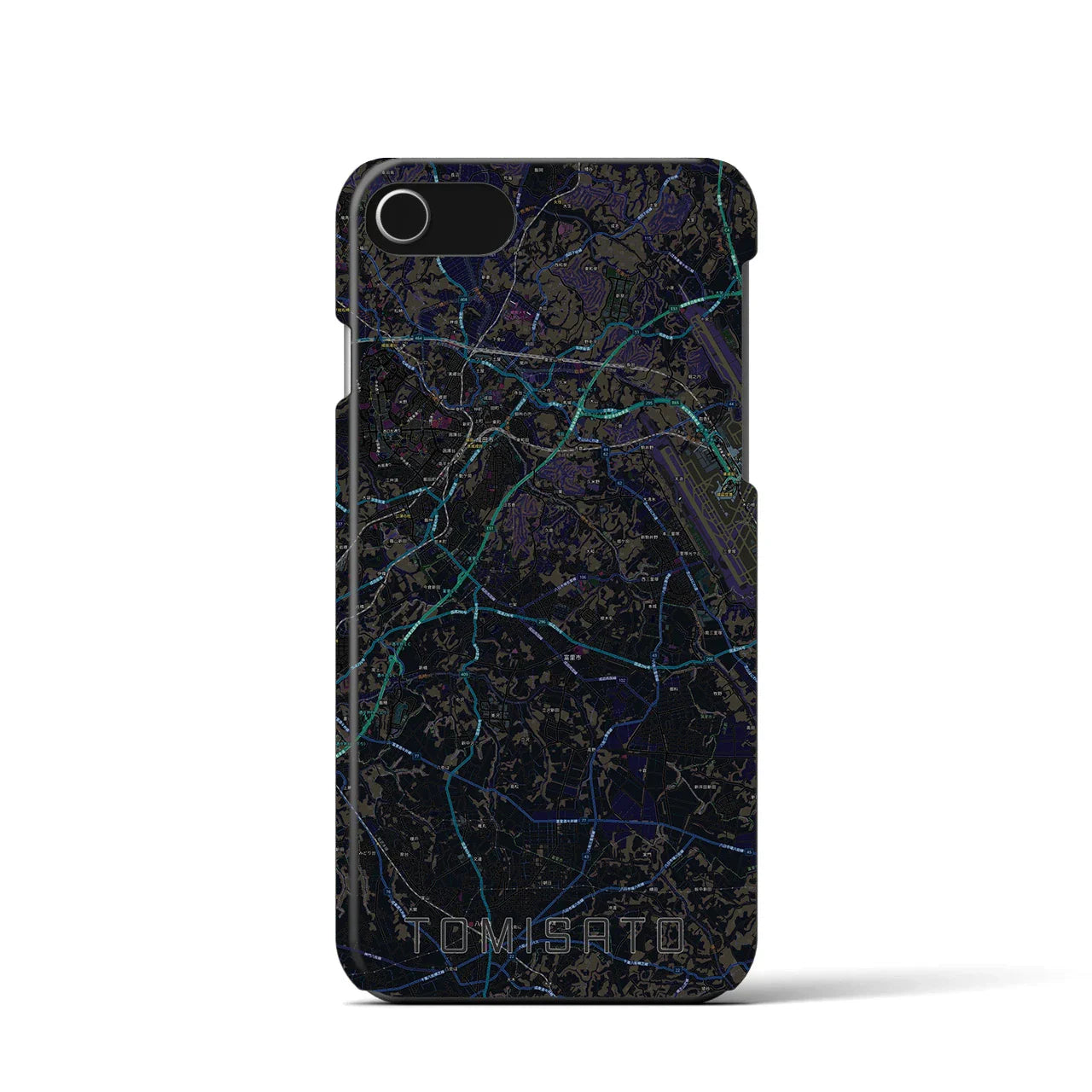 【富里（千葉県）】地図柄iPhoneケース（バックカバータイプ）