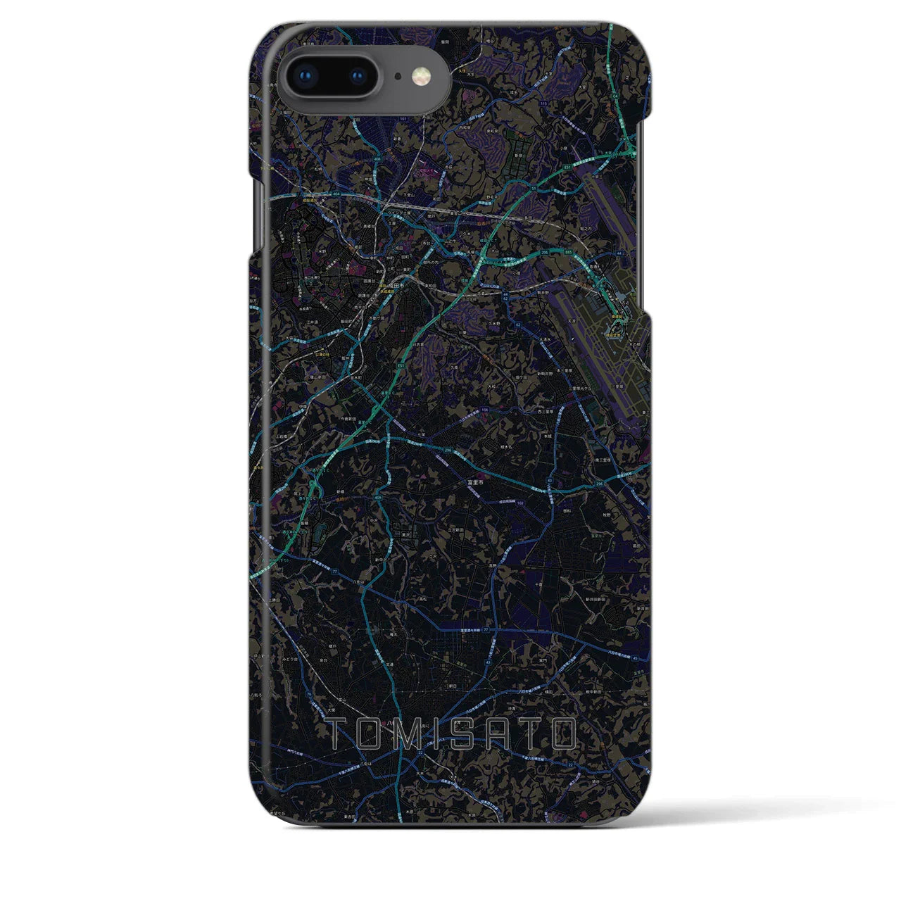 【富里（千葉県）】地図柄iPhoneケース（バックカバータイプ）