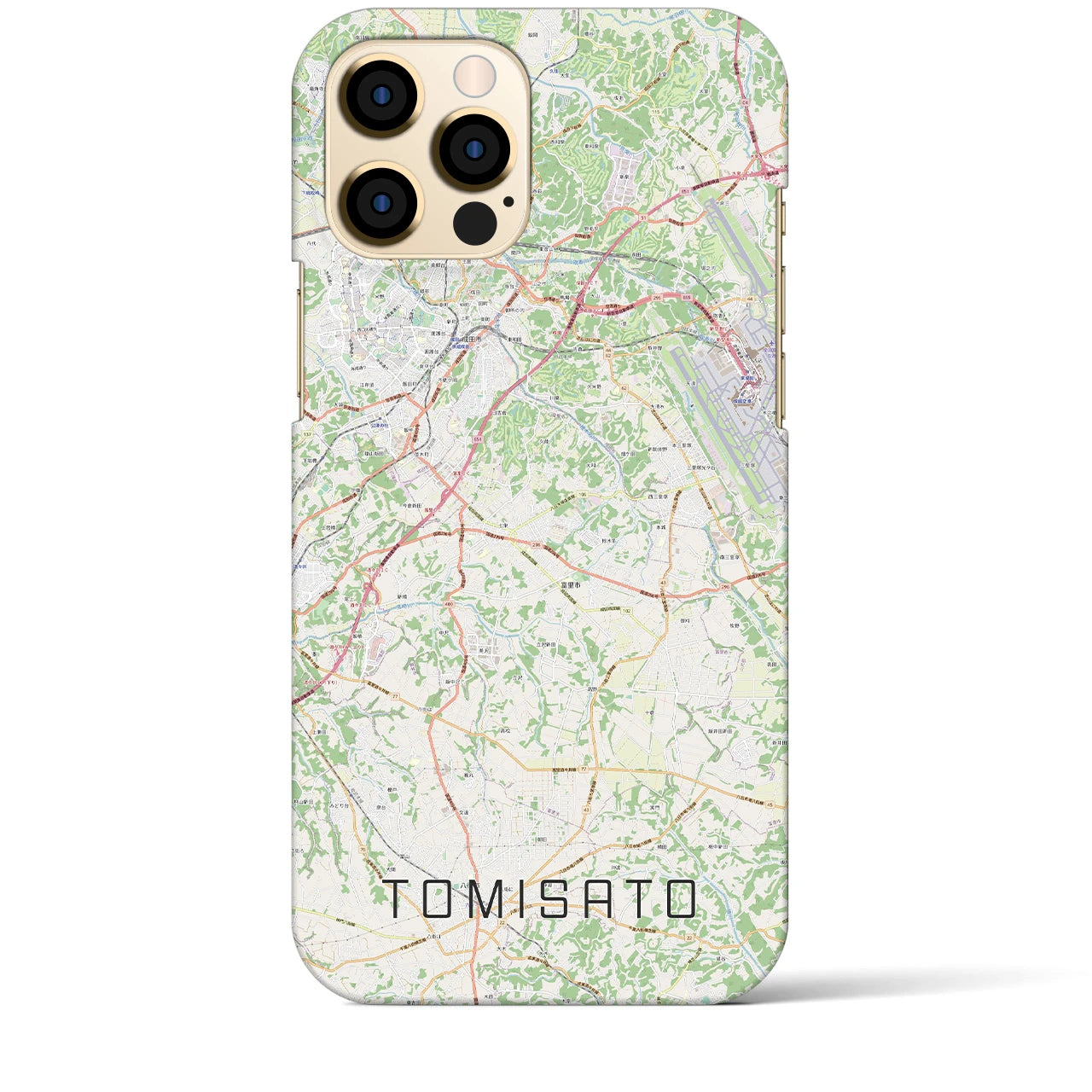 【富里（千葉県）】地図柄iPhoneケース（バックカバータイプ）