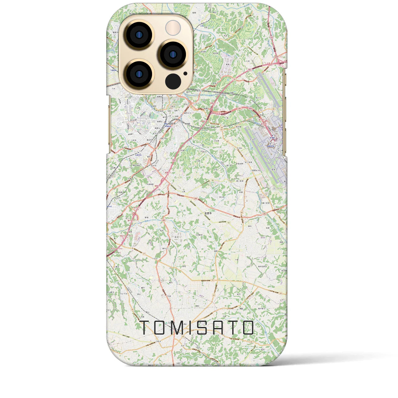 【富里（千葉県）】地図柄iPhoneケース（バックカバータイプ）