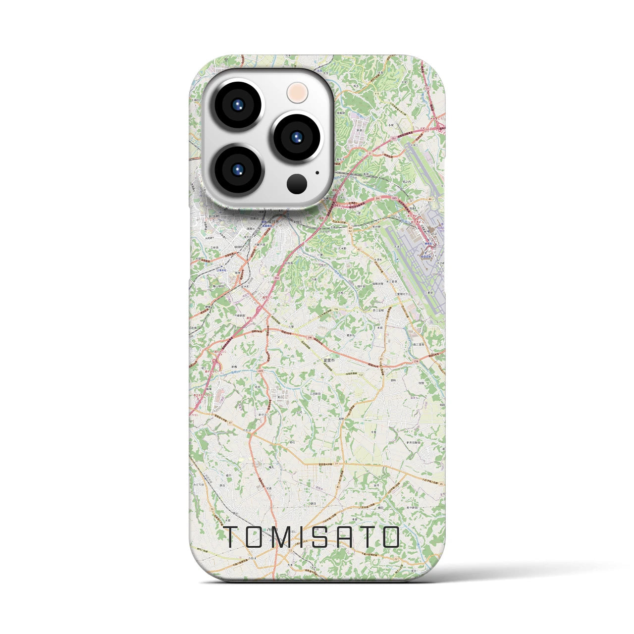 【富里（千葉県）】地図柄iPhoneケース（バックカバータイプ）