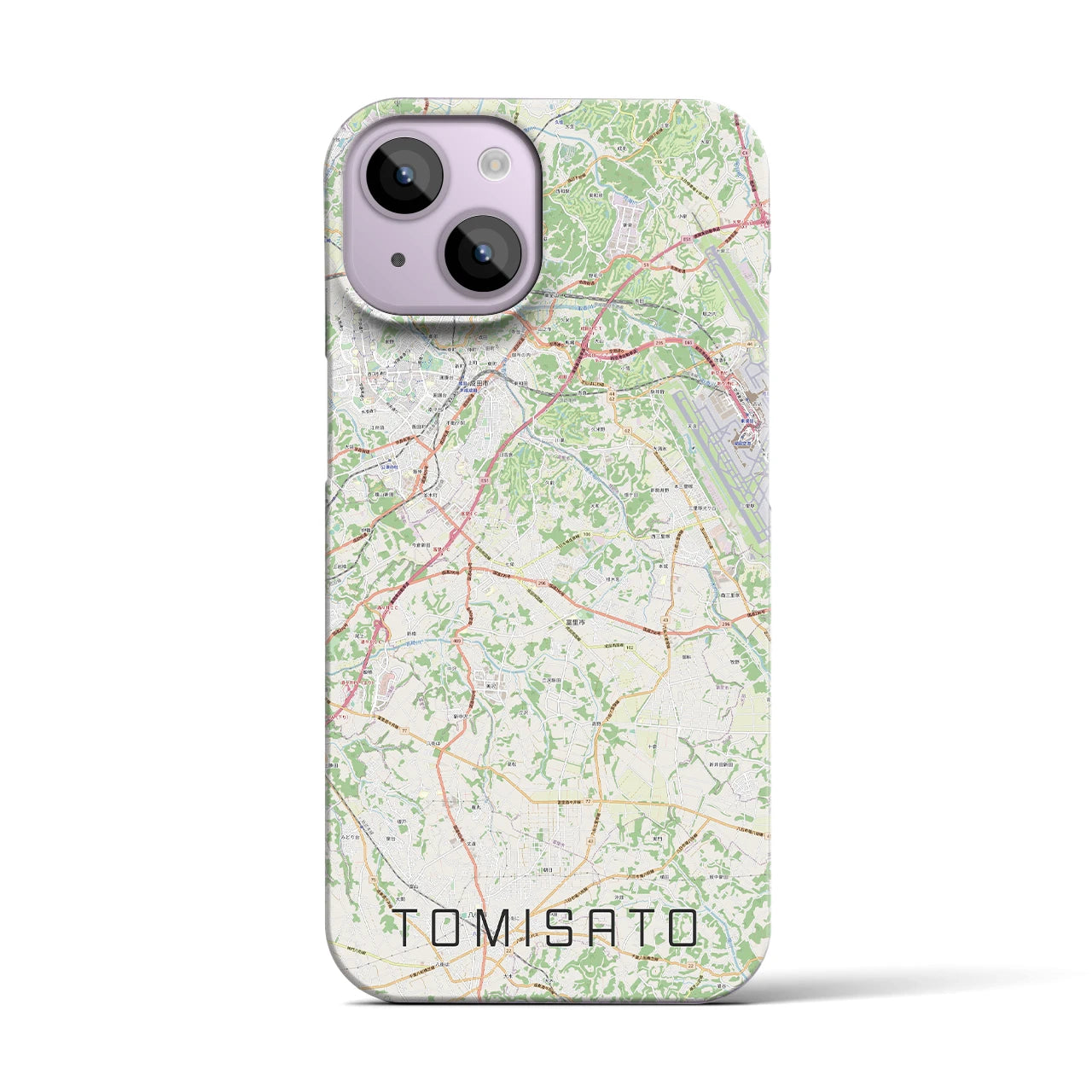 【富里（千葉県）】地図柄iPhoneケース（バックカバータイプ）