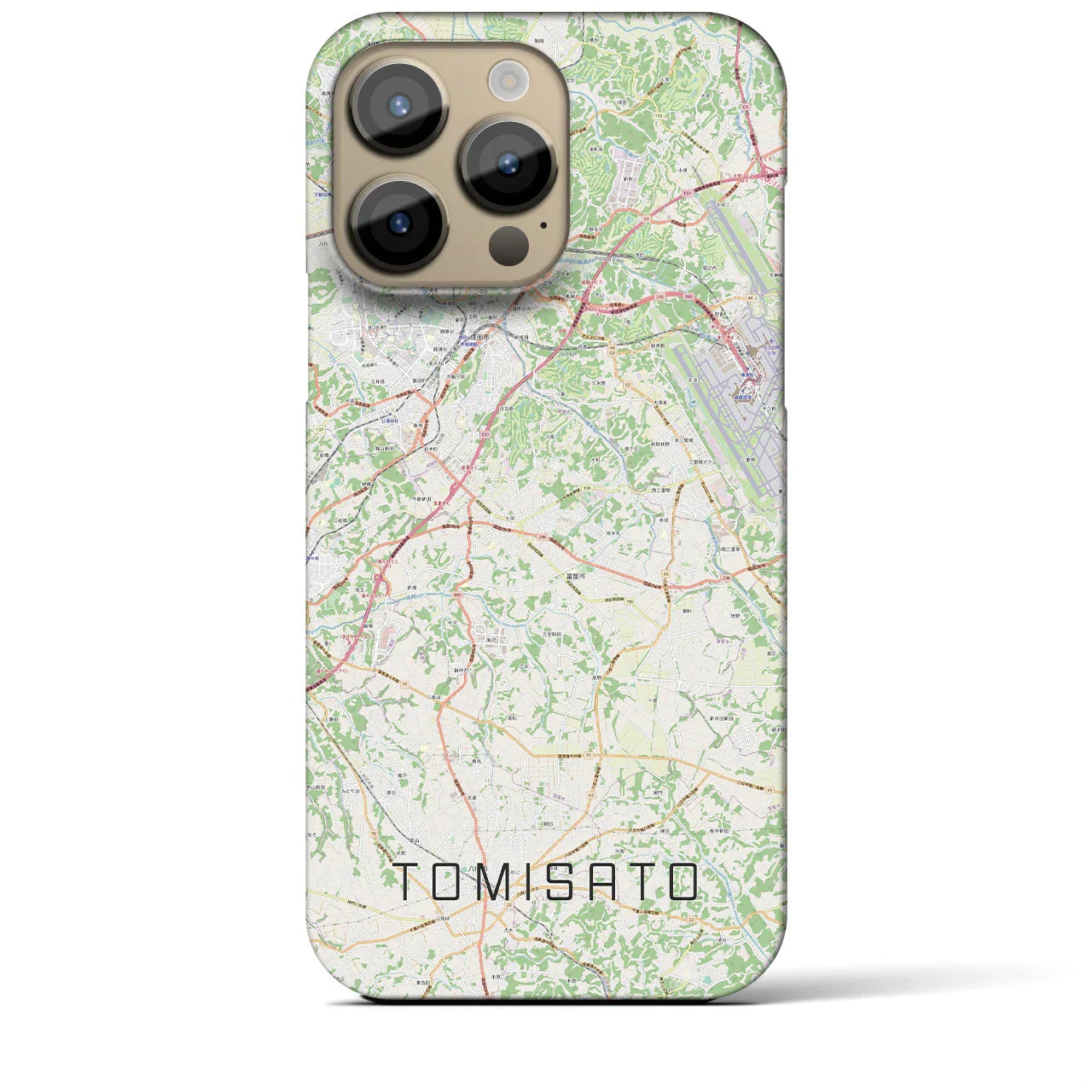【富里（千葉県）】地図柄iPhoneケース（バックカバータイプ）