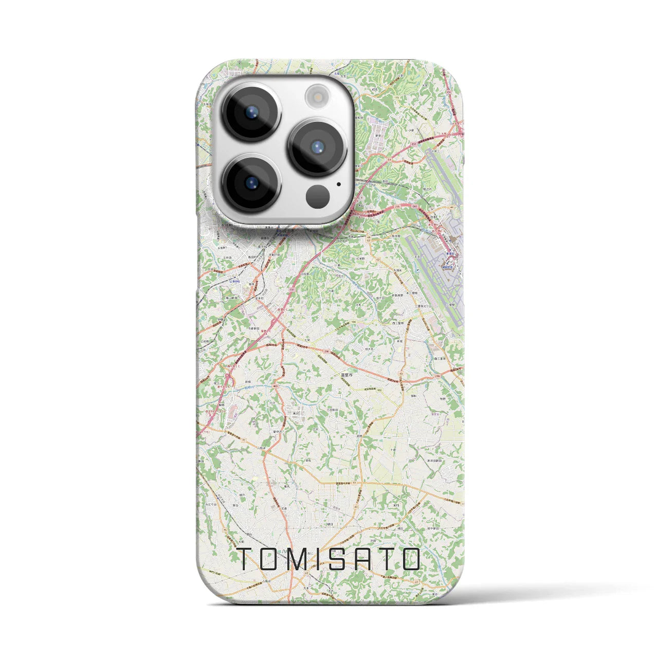 【富里（千葉県）】地図柄iPhoneケース（バックカバータイプ）