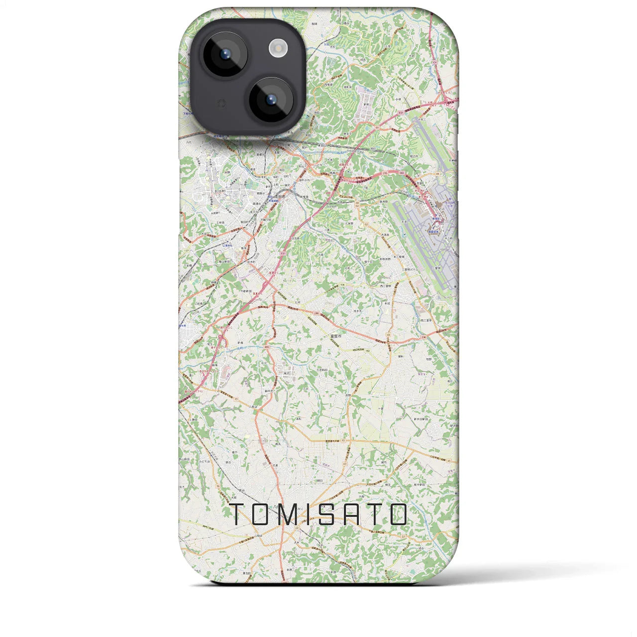 【富里（千葉県）】地図柄iPhoneケース（バックカバータイプ）