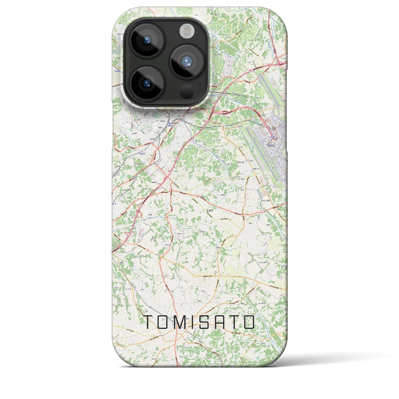 【富里（千葉県）】地図柄iPhoneケース（バックカバータイプ）