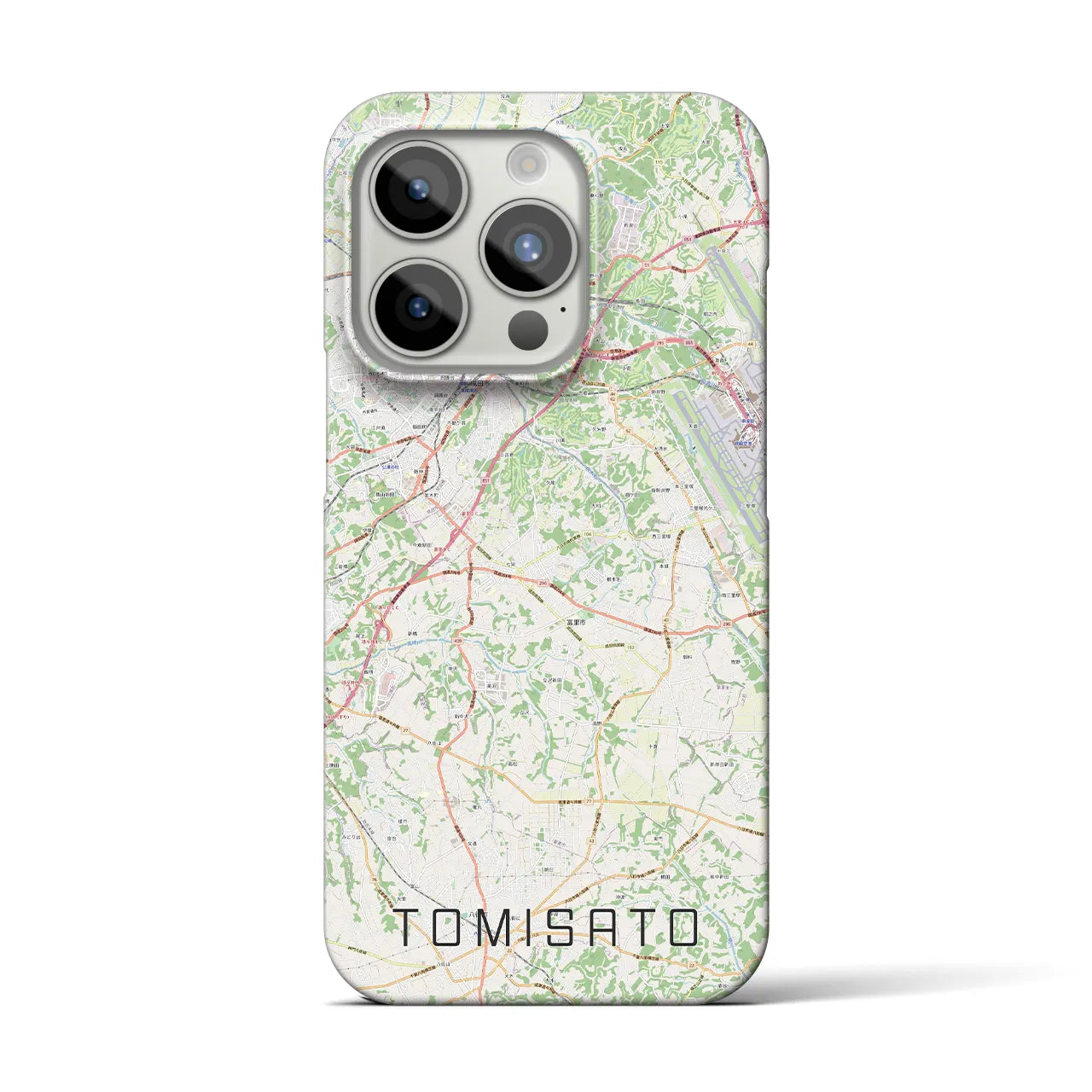 【富里（千葉県）】地図柄iPhoneケース（バックカバータイプ）