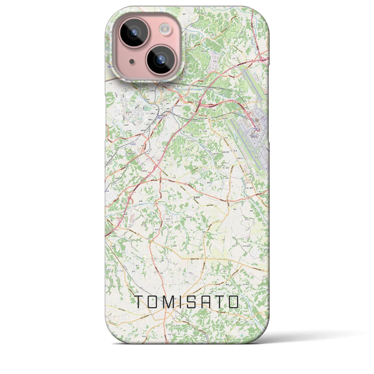 【富里（千葉県）】地図柄iPhoneケース（バックカバータイプ）