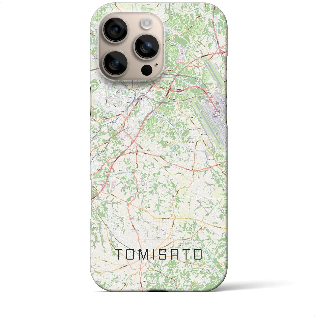 【富里（千葉県）】地図柄iPhoneケース（バックカバータイプ）