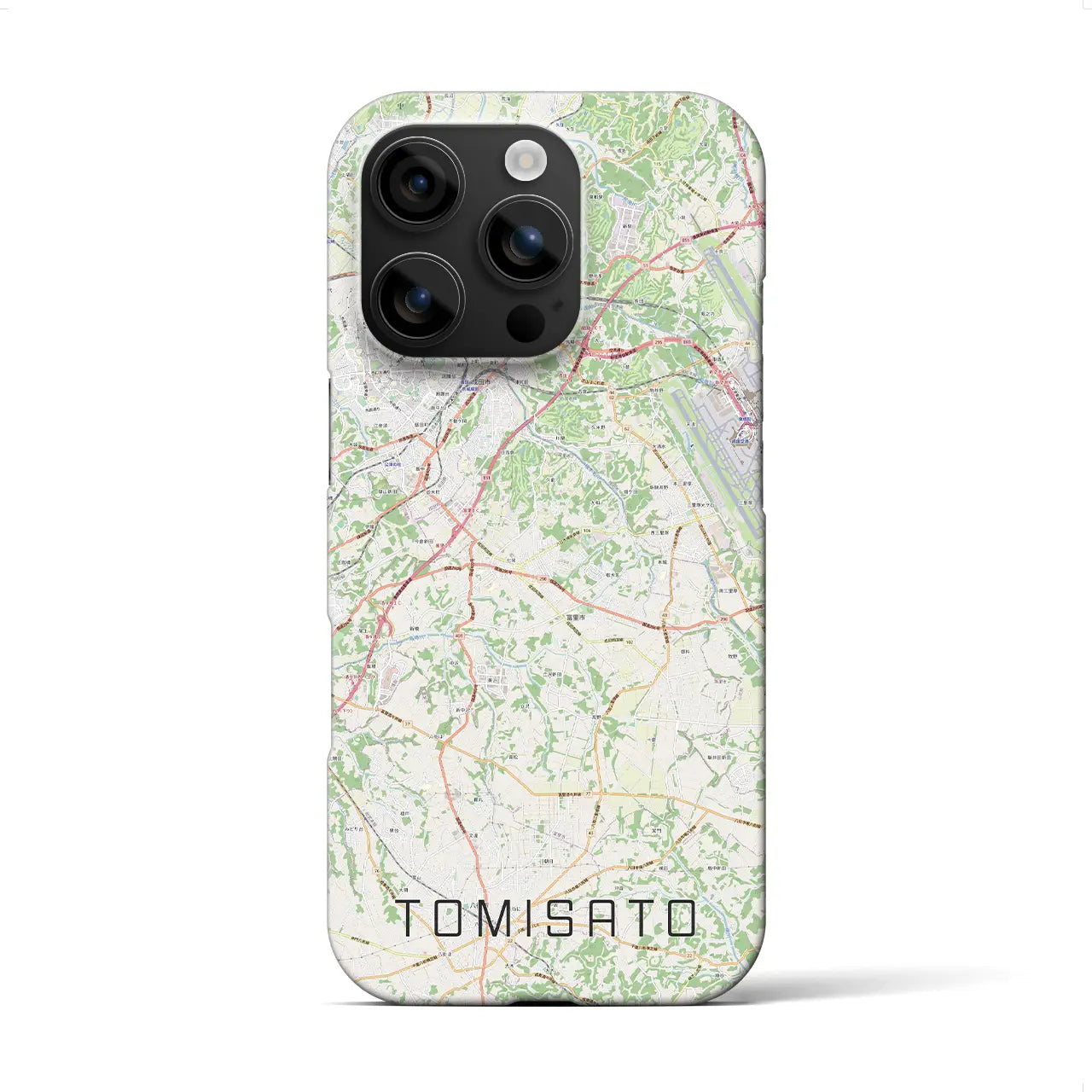 【富里（千葉県）】地図柄iPhoneケース（バックカバータイプ）