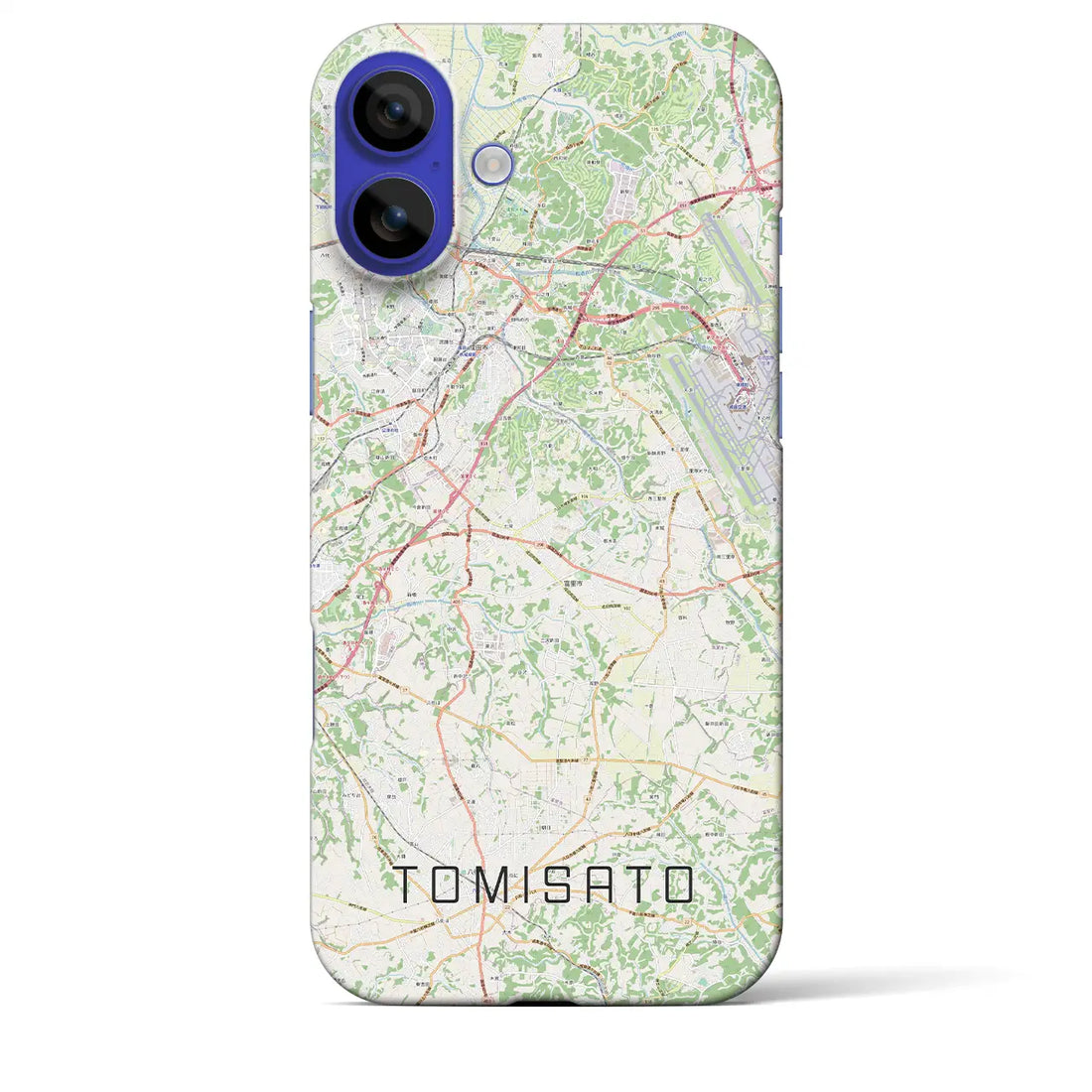 【富里(千葉県)】地図柄iPhoneケース(バックカバータイプ)ナチュラル・iPhone 16 Pro Max 用