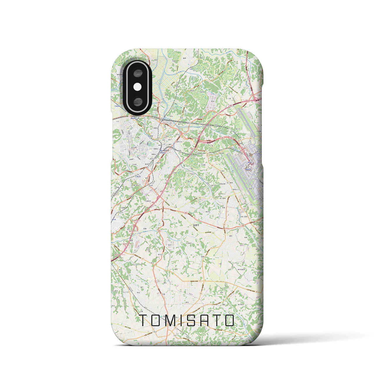 【富里（千葉県）】地図柄iPhoneケース（バックカバータイプ）
