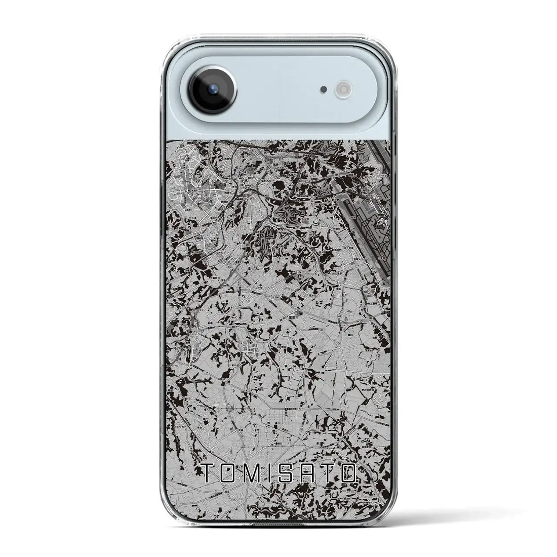 【富里(千葉県)】地図柄iPhoneケース(クリアタイプ)モノトーン・iPhone 17 Pro Max 用