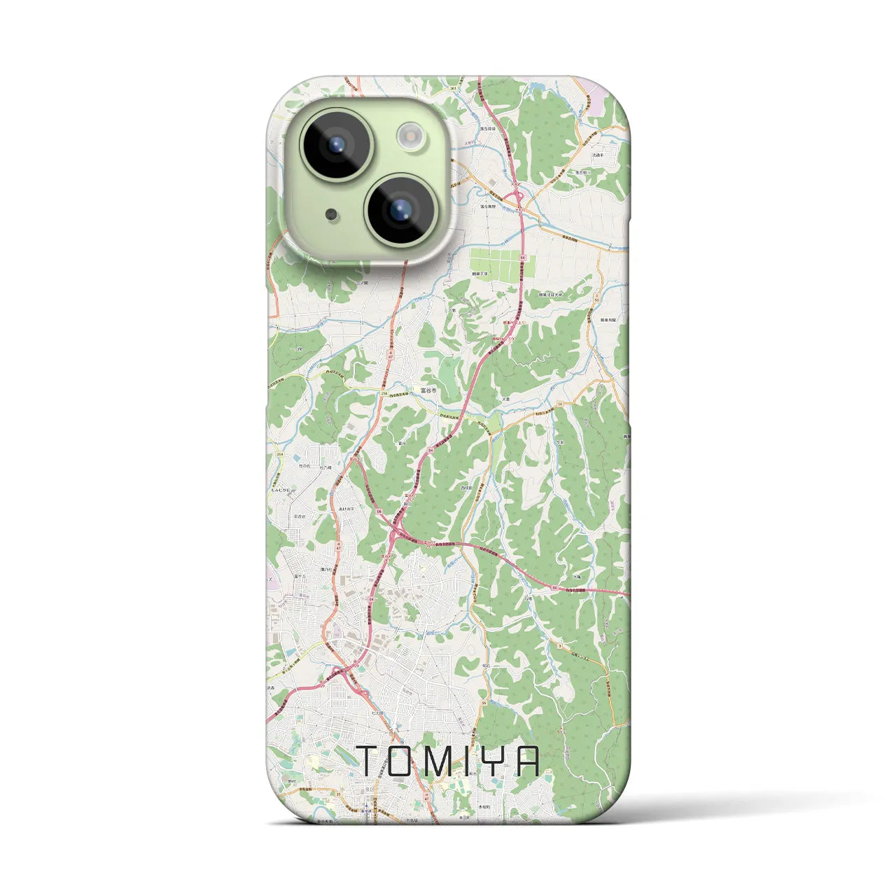 【富谷（宮城県）】地図柄iPhoneケース（バックカバータイプ）