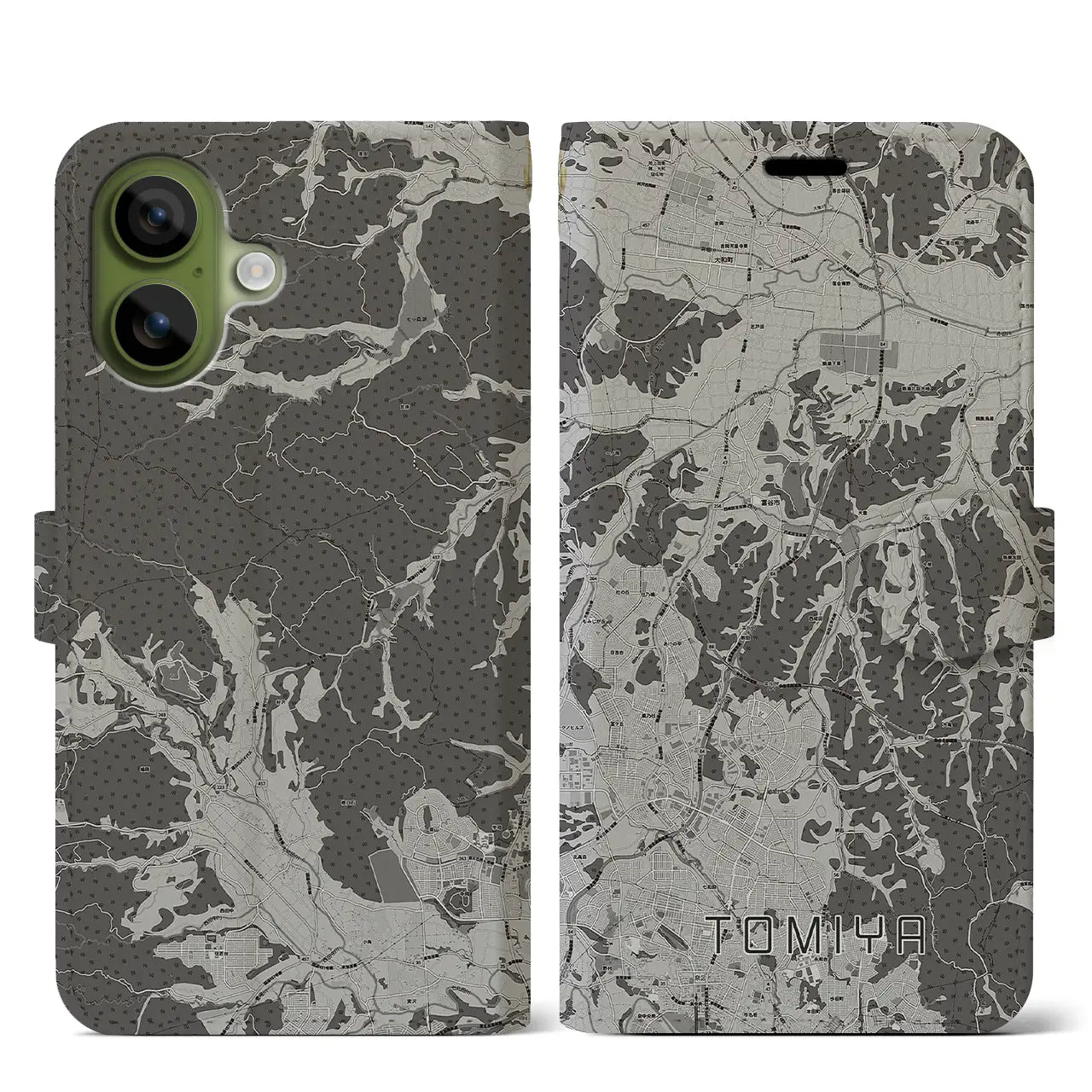 【富谷（宮城県）】地図柄iPhoneケース（手帳タイプ）