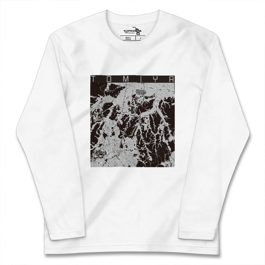 【富谷(宮城県)】地図柄ロングスリーブTシャツ