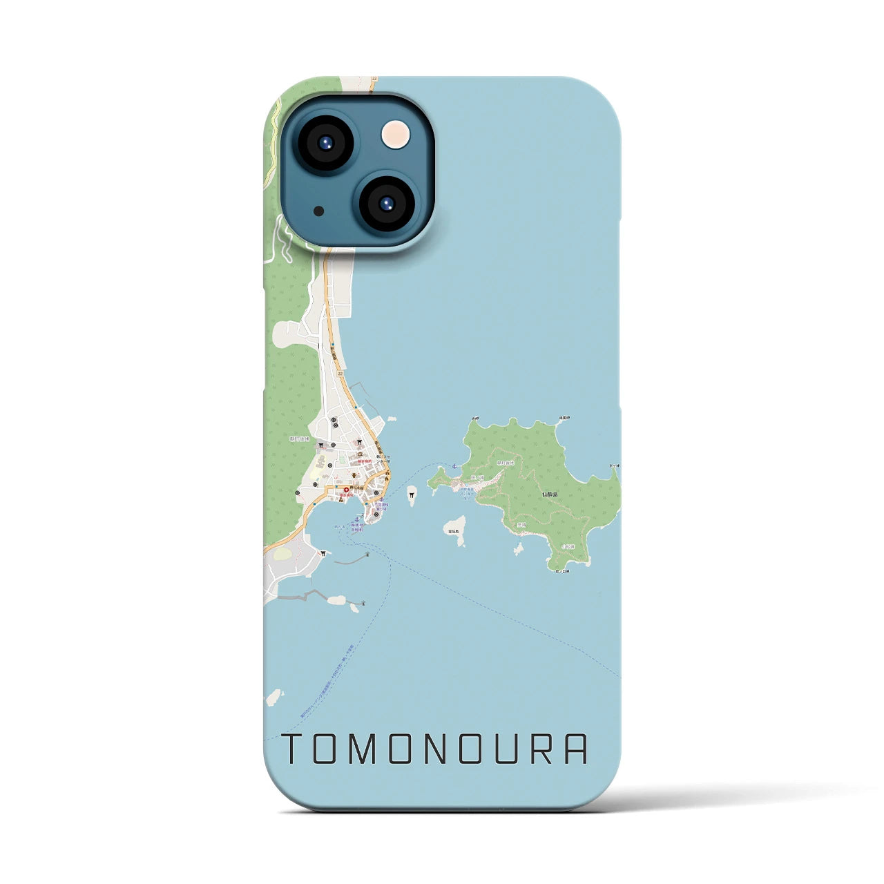 【鞆の浦（広島県）】地図柄iPhoneケース（バックカバータイプ）