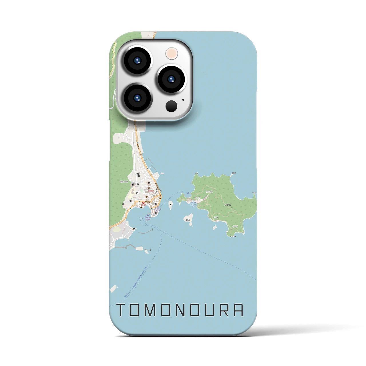 【鞆の浦（広島県）】地図柄iPhoneケース（バックカバータイプ）