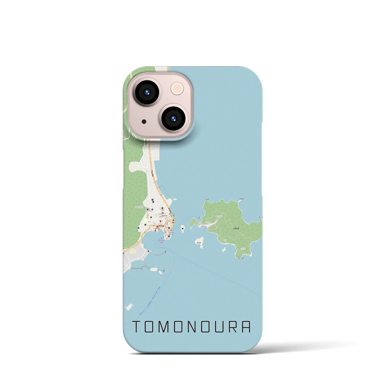 【鞆の浦（広島県）】地図柄iPhoneケース（バックカバータイプ）