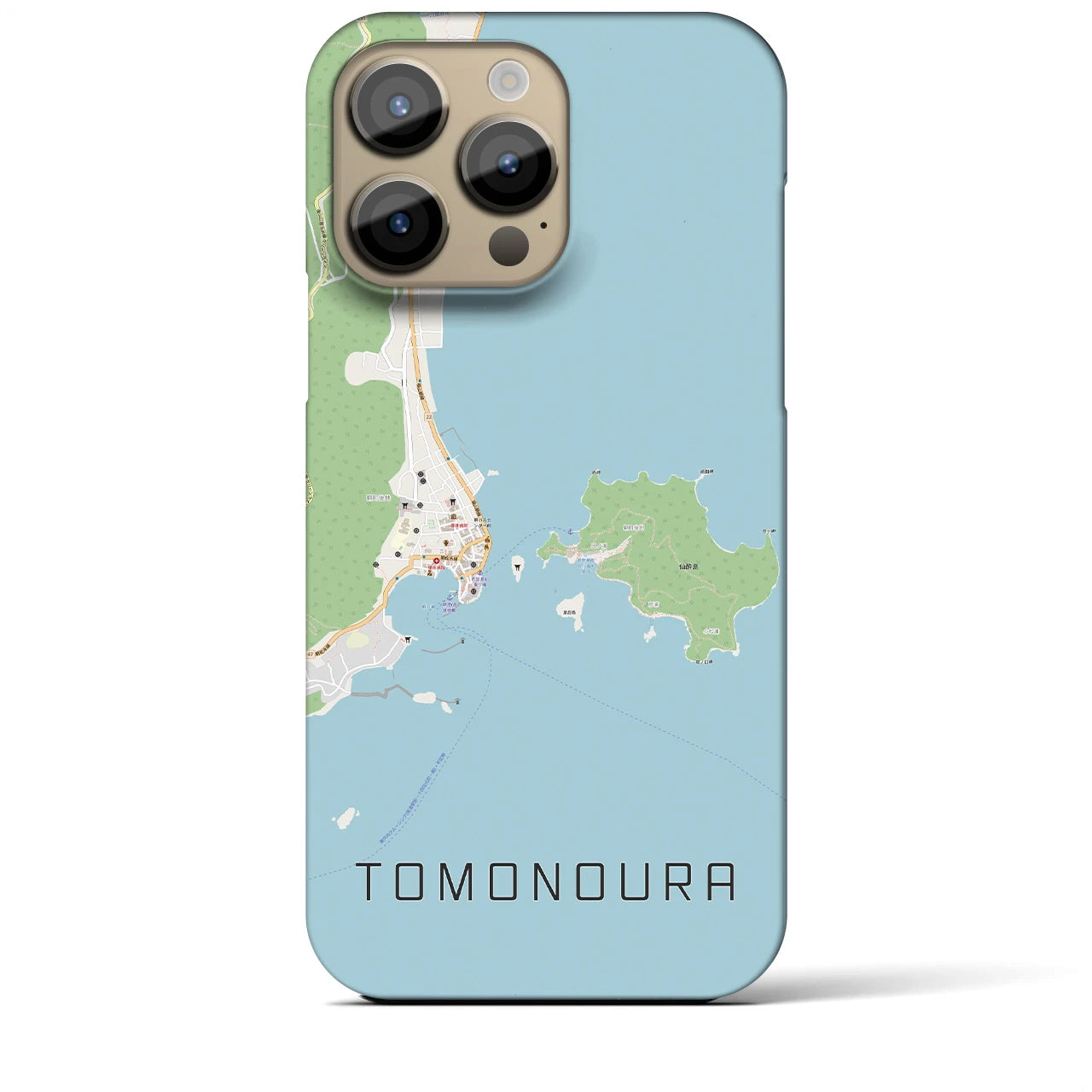 【鞆の浦（広島県）】地図柄iPhoneケース（バックカバータイプ）