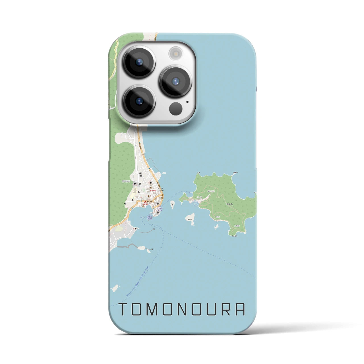 【鞆の浦（広島県）】地図柄iPhoneケース（バックカバータイプ）
