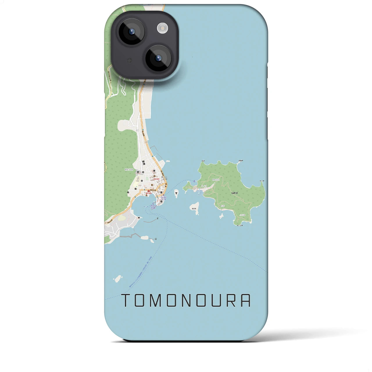 【鞆の浦（広島県）】地図柄iPhoneケース（バックカバータイプ）