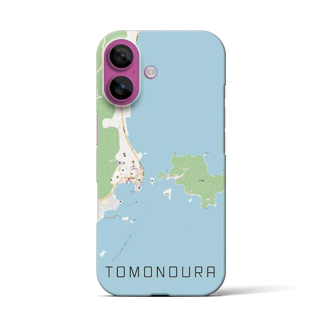 【鞆の浦（広島県）】地図柄iPhoneケース（バックカバータイプ）