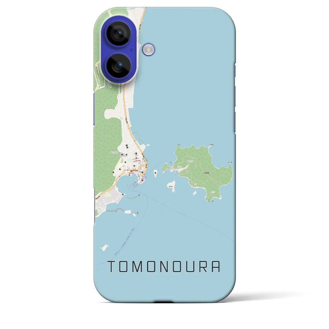 【鞆の浦(広島県)】地図柄iPhoneケース(バックカバータイプ)ナチュラル・iPhone 16 Pro Max 用