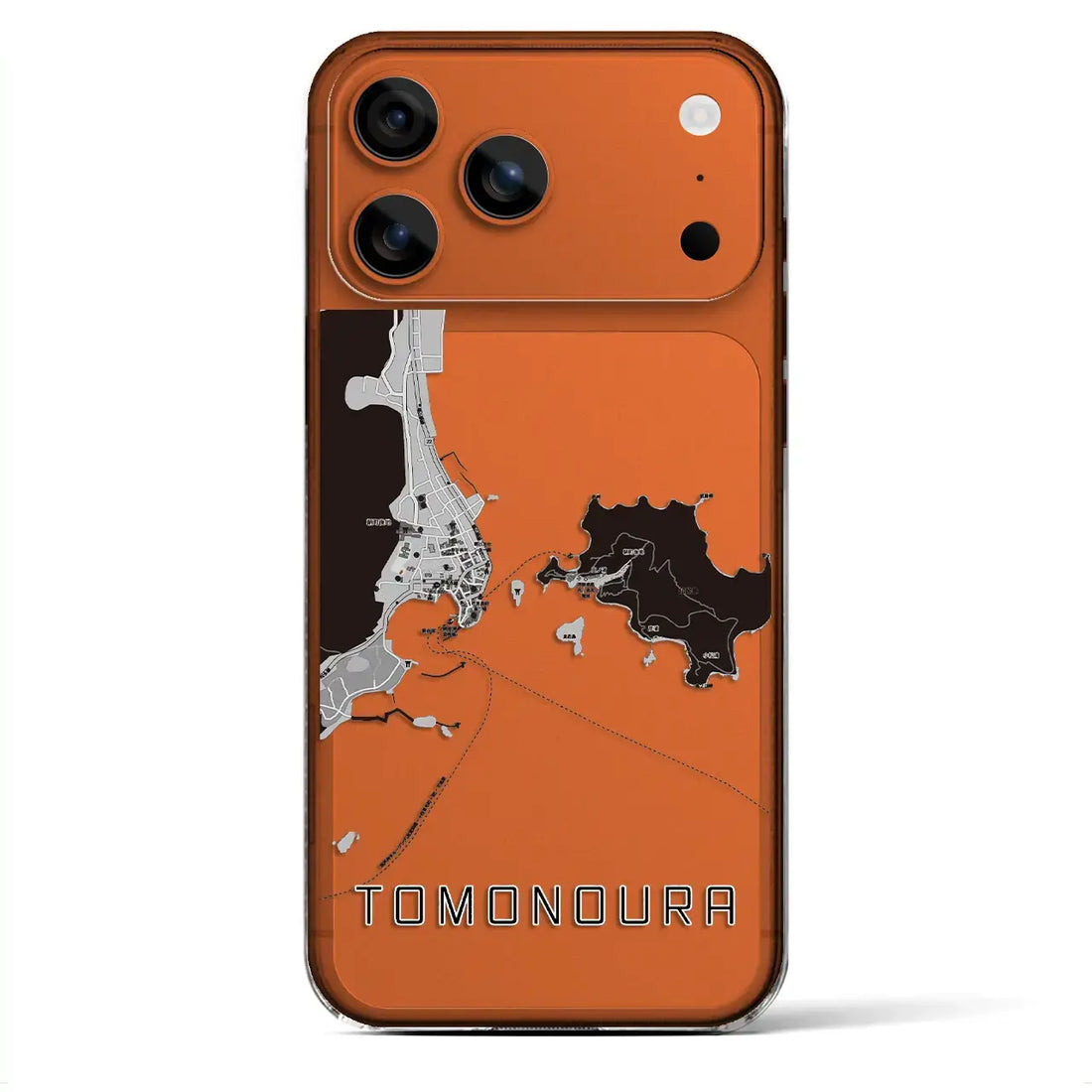 【鞆の浦（広島県）】地図柄iPhoneケース（クリアタイプ）
