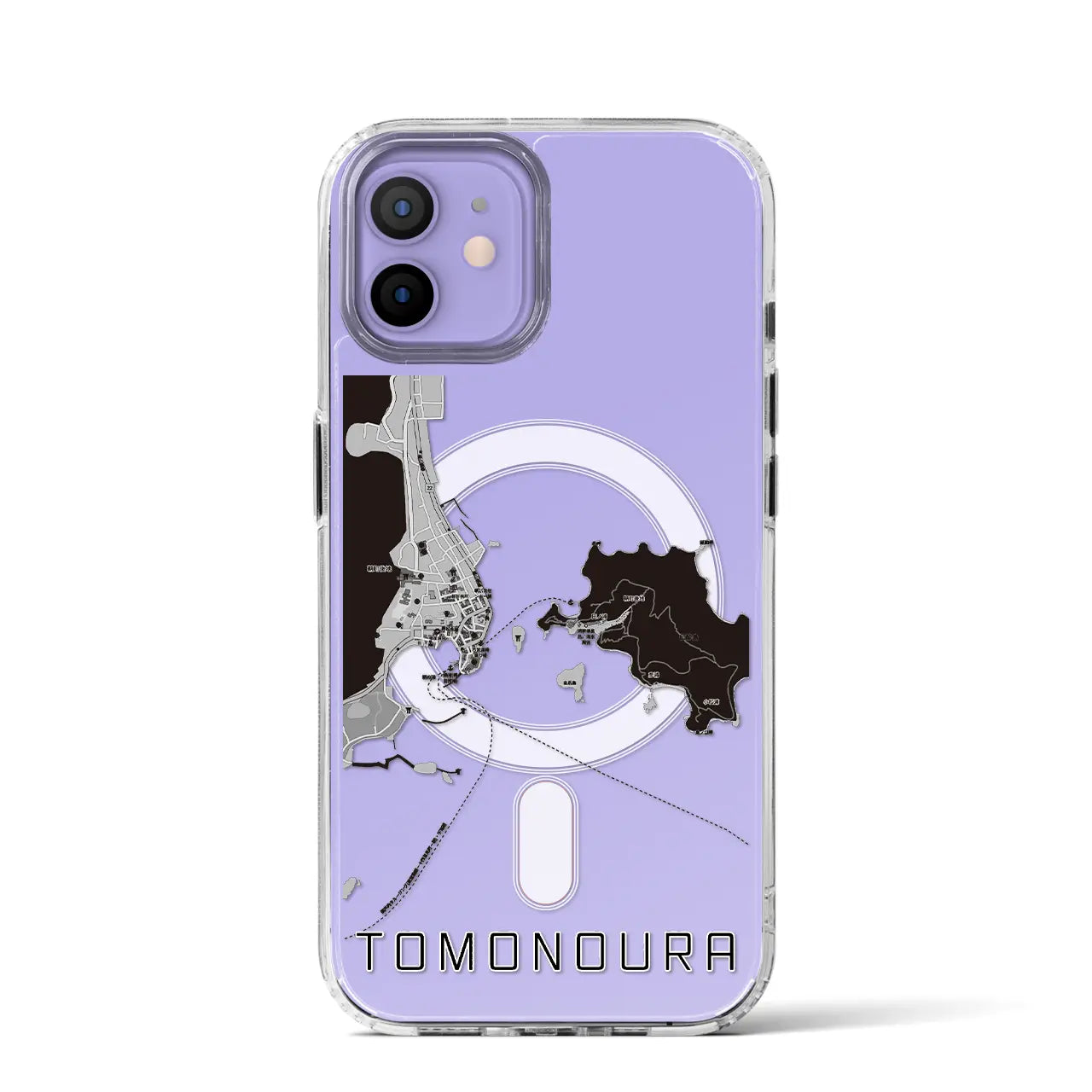 【鞆の浦（広島県）】地図柄iPhoneケース（MagSafeタイプ）