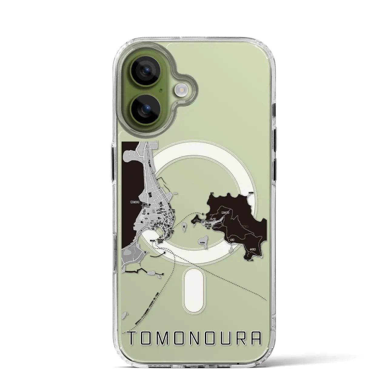 【鞆の浦（広島県）】地図柄iPhoneケース（MagSafeタイプ）