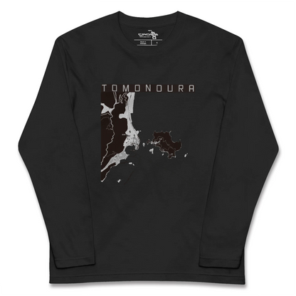 【鞆の浦（広島県）】地図柄ロングスリーブTシャツ