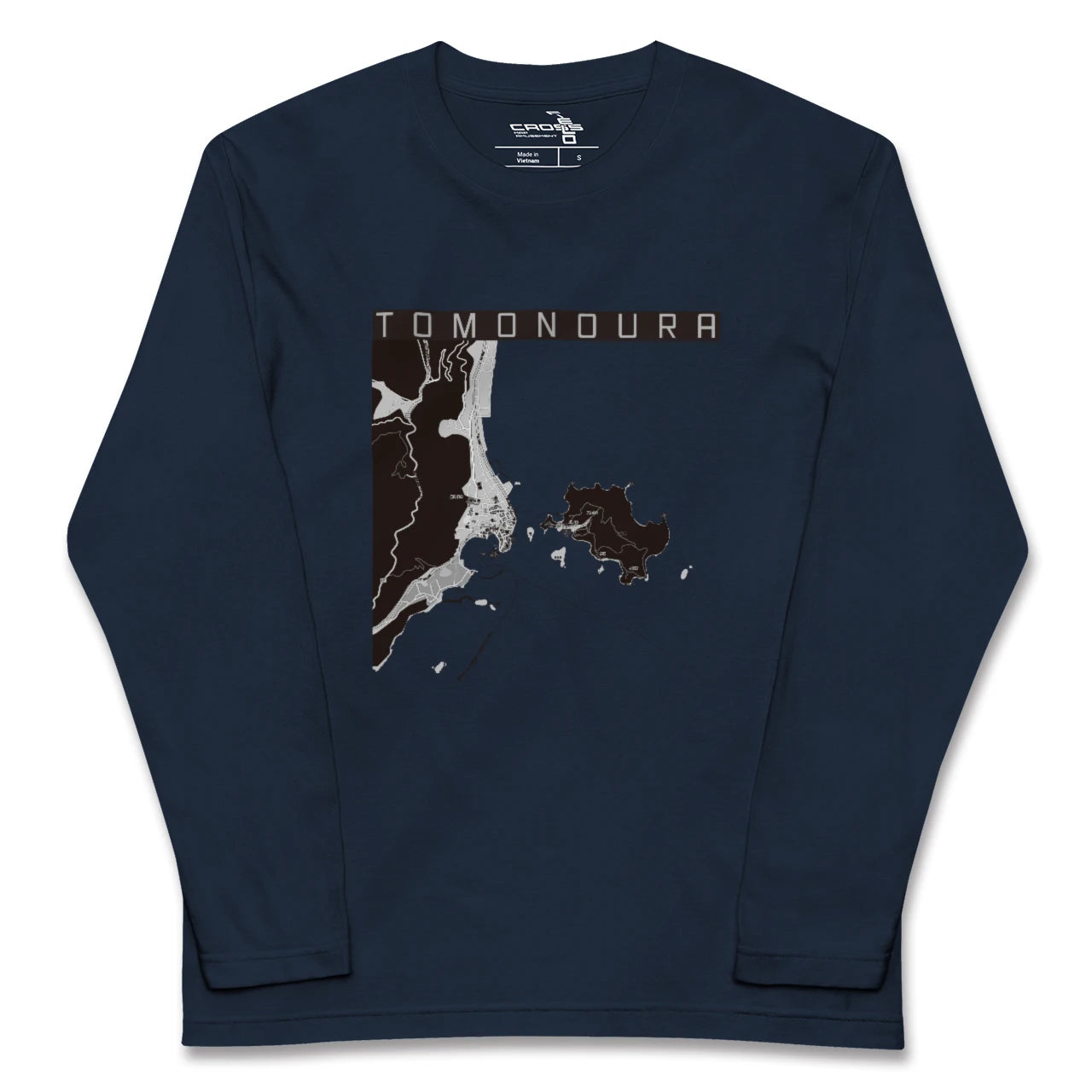 【鞆の浦（広島県）】地図柄ロングスリーブTシャツ
