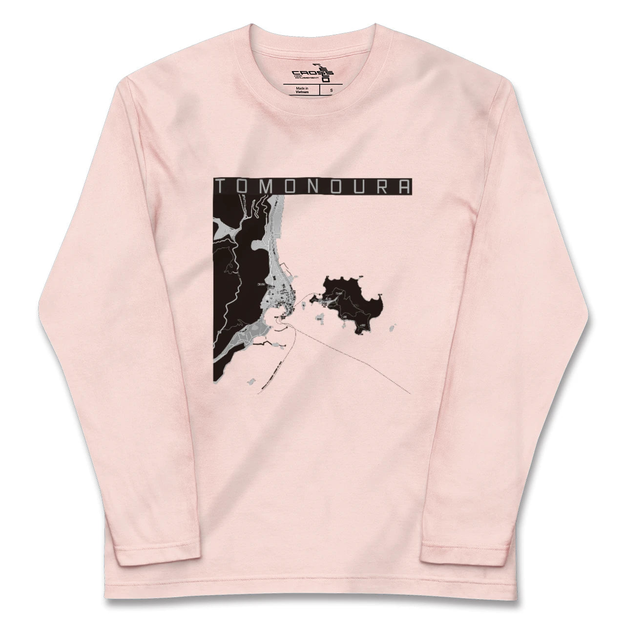 【鞆の浦（広島県）】地図柄ロングスリーブTシャツ
