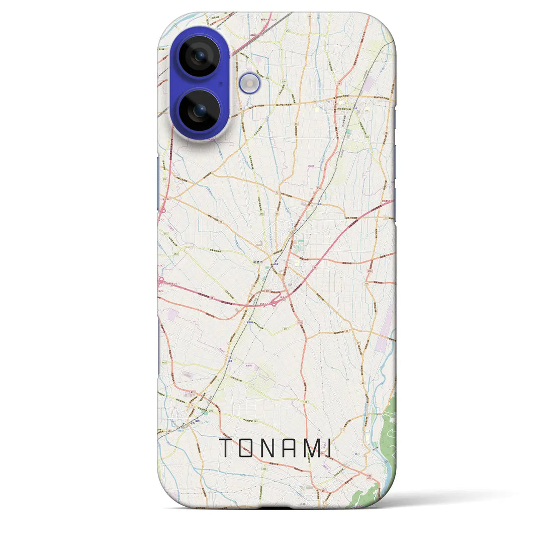 【砺波(富山県)】地図柄iPhoneケース(バックカバータイプ)ナチュラル・iPhone 16 Pro Max 用