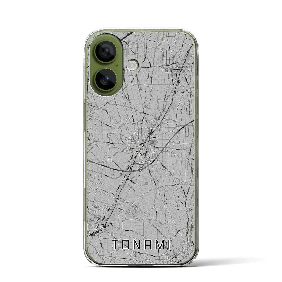 【砺波(富山県)】地図柄iPhoneケース(クリアタイプ)モノトーン・iPhone 17 Pro Max 用