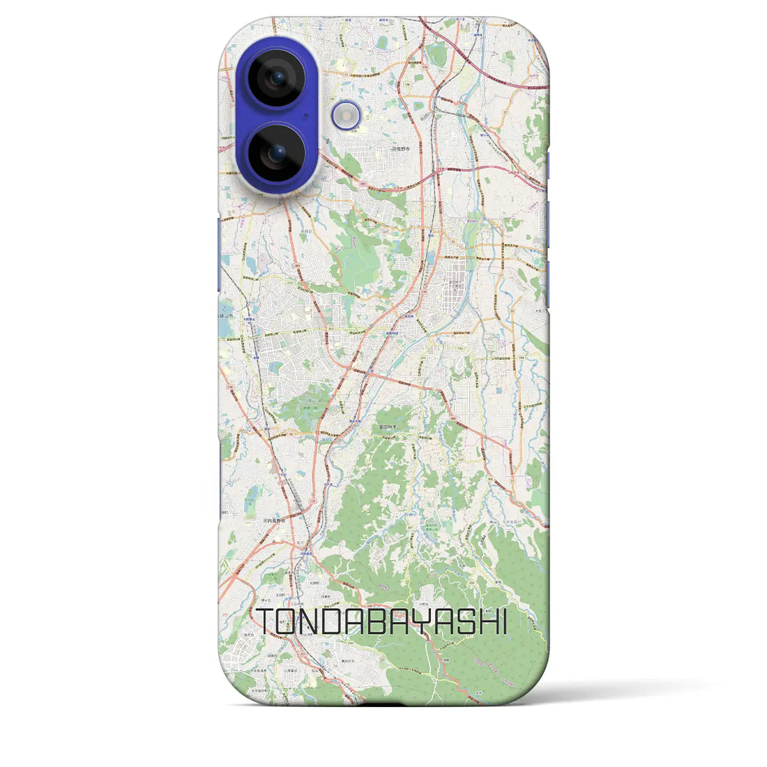 【富田林(大阪府)】地図柄iPhoneケース(バックカバータイプ)ナチュラル・iPhone 16 Pro Max 用