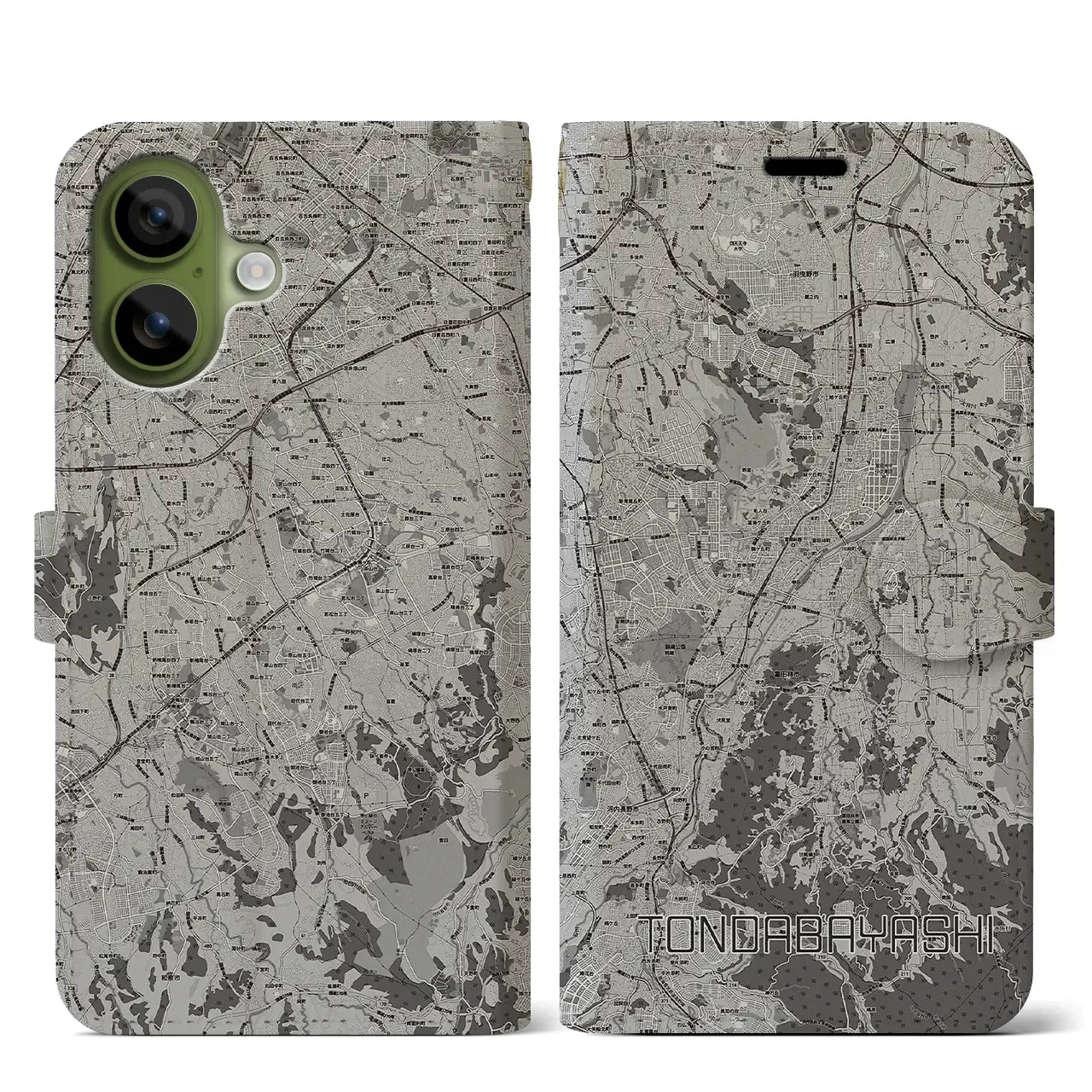 【富田林（大阪府）】地図柄iPhoneケース（手帳タイプ）