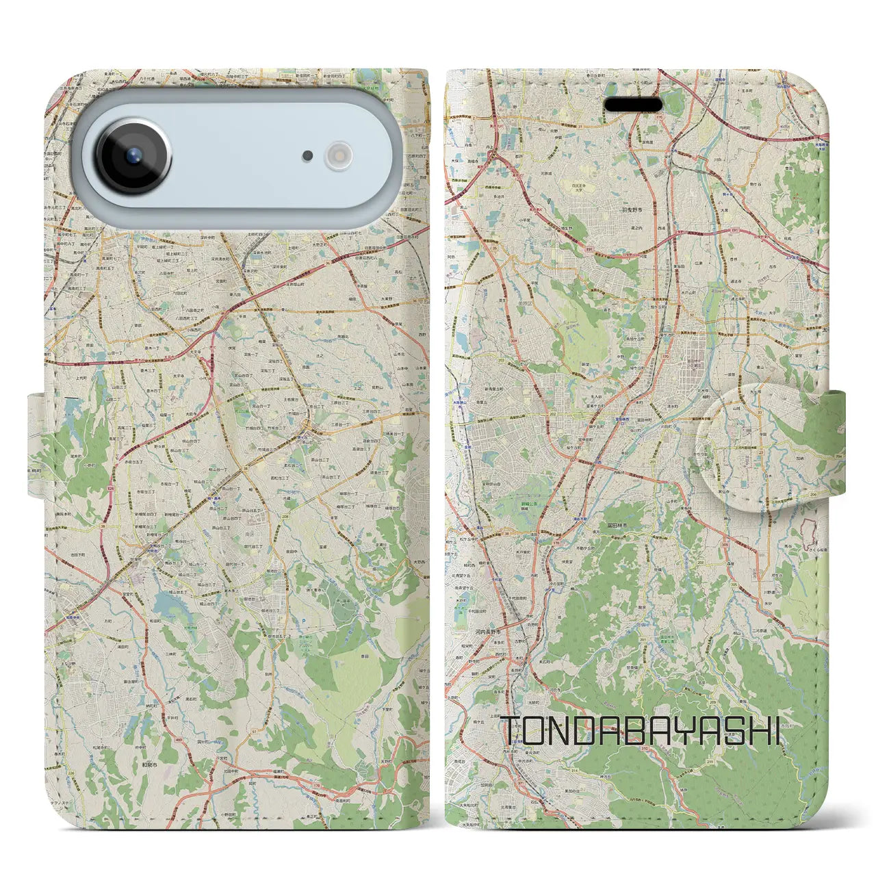 【富田林（大阪府）】地図柄iPhoneケース（手帳タイプ）