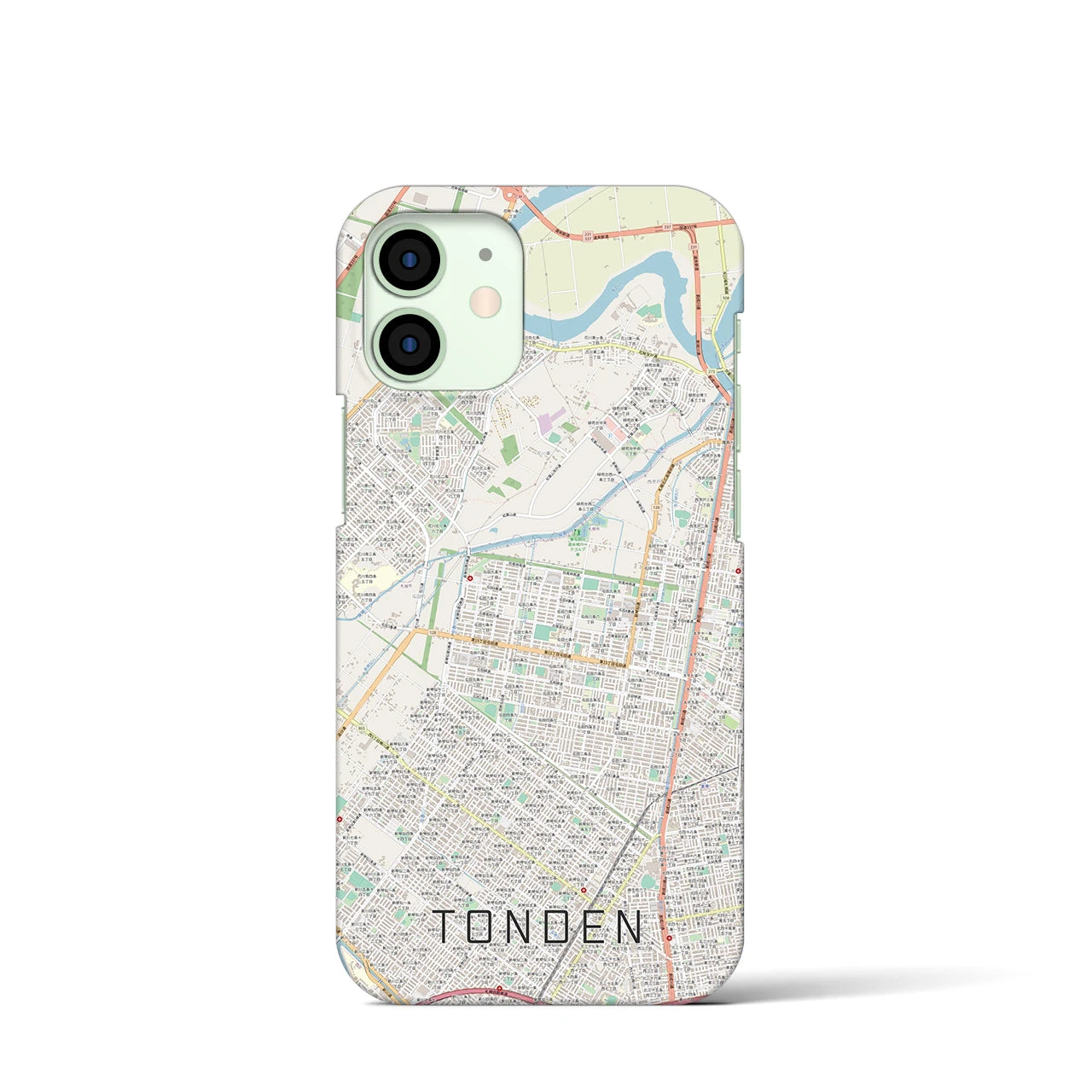 【屯田（北海道）】地図柄iPhoneケース（バックカバータイプ）