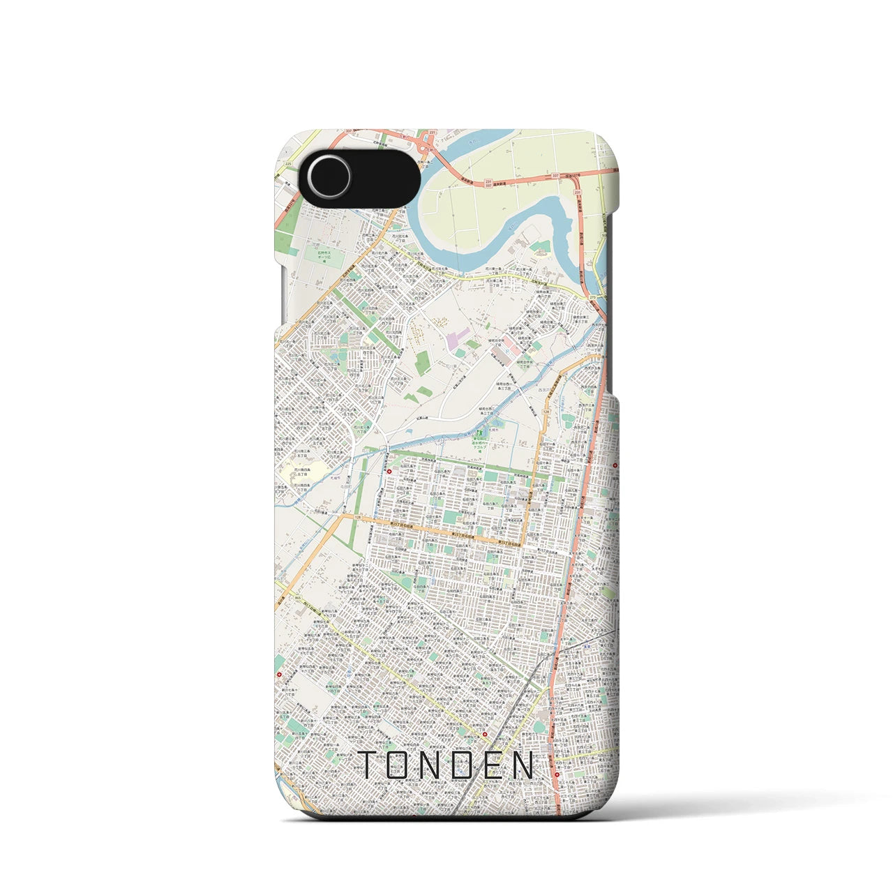 【屯田（北海道）】地図柄iPhoneケース（バックカバータイプ）