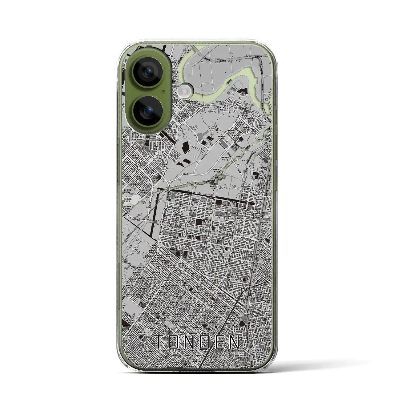 【屯田（北海道）】地図柄iPhoneケース（クリアタイプ）