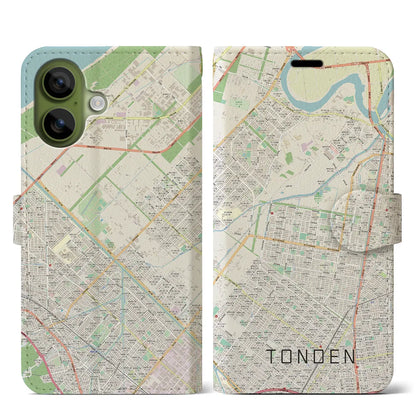 【屯田（北海道）】地図柄iPhoneケース（手帳タイプ）