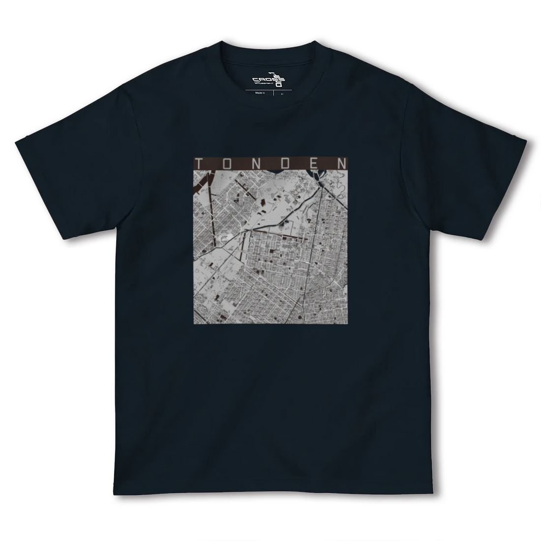 【屯田(北海道)】地図柄ヘビーウェイトTシャツ