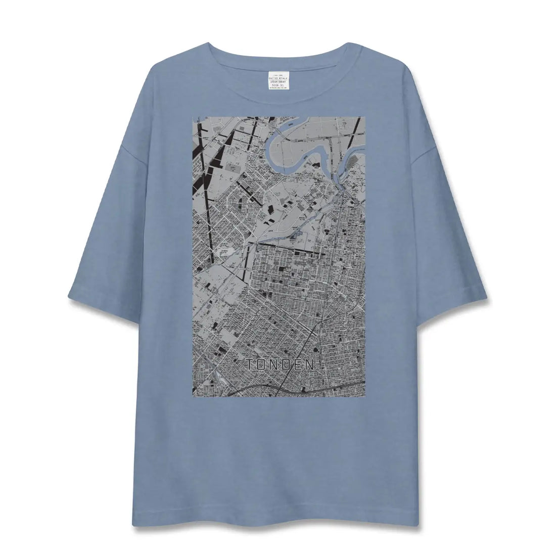 【屯田(北海道)】地図柄ビッグシルエットTシャツ