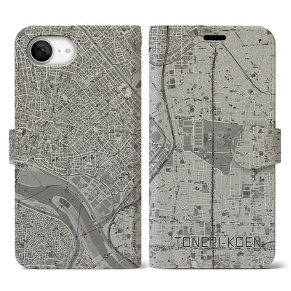 【舎人公園（東京都）】地図柄iPhoneケース（手帳タイプ）